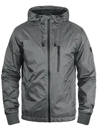 Rudy Herren Windbreaker Regenjacke Übergangsjacke Mit Kapuze, Größe:M, Farbe:Granite (70147)