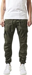 Herren Hose Camo Cargo Jogginghose, Mehrfarbig (olive camo 775), Gr. W36/L31 (Herstellergröße: 36)
