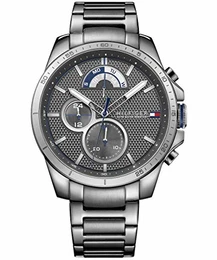 Herren Analog Quarz Uhr mit Edelstahl beschichtet Armband 1791347