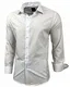 Baxboy Herren-Hemd Slim-Fit Bügelleicht Für Anzug, Business, Hochzeit, Freizeit - Langarm Hemden für Männer Langarmhemd R-44, Farbe:Weiß, Größe:S