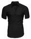 Kayhan Herren Kurzarm Hemd Caribic Schwarz (M)