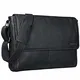 STILORD ''''Oskar'''' Umhängetasche Laptoptasche 15 Zoll aus echtem Leder Messenger Bag Business Vintage Look, Farbe:schwarz