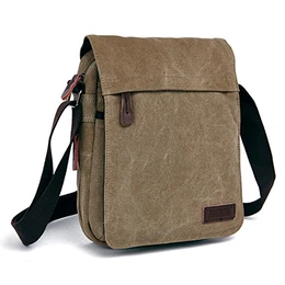 Schultertasche Vintage Umhängetasche Herren Messenger Taschen Canvas Kuriertasche für Tablet Retro Reisetasche Schule Aktentasche