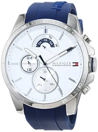 Herren Multi Zifferblatt Quarz Uhr mit Silikon Armband 1791349