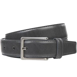 Leder-Gürtel Herren 30 mm breit, Gürtel Herren Vollledergürtel grau, Größe/Size:90, Farbe/Color:grau
