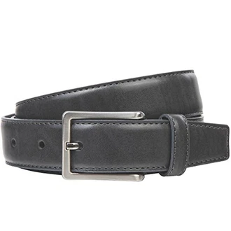 LINDENMANN Gürtel Herren Ledergürtel mittelbraun/marine/grau
