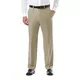 Haggar Cool 18 Pro Herren-Hose mit Flacher Vorderseite, Normale und große Größen, Khaki, 32W x 30L, Khaki, 32W / 30L