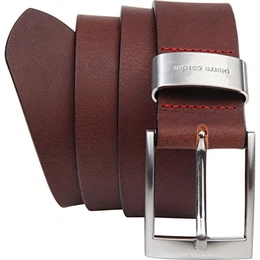 Vollbüffel 4mm Echt Leder-Gürtel Herren/Vollleder-Gürtel Herren, Jeansgürtel XXL, in 2 Farben, schwarz/braun, Größe/Size:100, Farbe/Color:schwarz