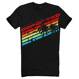 DEPARTED Herren T-Shirt mit Print/Aufdruck 2722-010 - New fit Größe M, Black