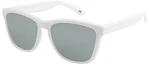 X-CRUZE Nerd Sonnenbrillen polarisiert Style Retro Vintage Unisex (9-002) weiß matt/silber verspiegelt (9-017)
