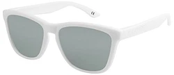 X-CRUZE Nerd Sonnenbrillen polarisiert Style Retro Vintage Unisex (9-002) weiß matt/silber verspiegelt (9-017)