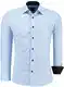 J'S FASHION Herren-Hemd - Slim-Fit - Langarm-Hemd Freizeithemd - Bügelleicht - Hellblau S