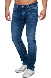 Herren Denim Stretch-Jeans Slim Fit 16531 (32/32, Blau)
