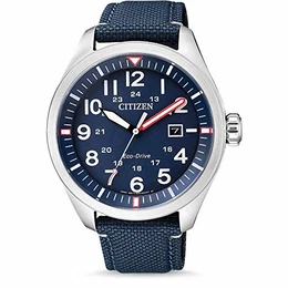 Herren Analog Quarz Uhr mit Nylon Armband AW5000-16L