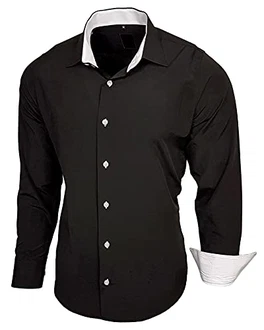 Baxboy Herren-Hemd Slim-Fit Bügelleicht Langarm R-44 Schwarz Baxboy Herren-Hemd Slim-Fit Bügelleicht Langarm R-44 Schwarz