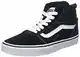 Vans Herren Ward Hi Sneaker, Schwarz ((Suede/Canvas) Black/White C4R), 43 EU