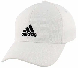 adidas Herren Rucker Stretch Fit Cap, Herren, Weiß/Schwarz, Small-Medium