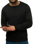 OZONEE Herren Sweatshirt Pullover J. Style 2001 SCHWARZ