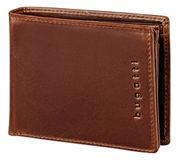 Romano Geldbörse Herren Leder mit RFID Schutz – Portemonnaie Herren Querformat Braun – Geldbeutel Portmonee Wallet Brieftasche Männer Portmonaise