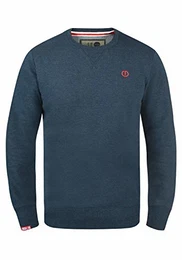 !Solid Benn O-Neck Herren Sweatshirt Pullover Pulli Mit Rundhalsausschnitt, Größe:M, Farbe:Insignia Blue Melange (8991)
