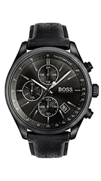 Hugo Herren Quarz Armbanduhr mit Lederarmband 1513474