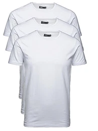 T-Shirt Basic O-Neck Black Jack and Jones T-Shirt, Herren, Shirt (L, 3er Pack weiß)