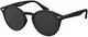 Sonnenbrille Herren Polarisiert Damen La Optica UV400 CAT 3 Retro Vintage Hippie Rund Round - Gummiert Schwarz (Polarisierte Gläser)