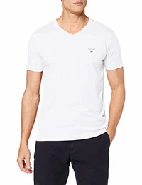 Herren The ORIGINAL Slim V-Neck T-Shirt, Weiß (White 110), Medium