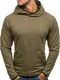 BOLF Herren Kapuzenpullover Pulli Pullover Sweatshirt Kapuze Men Madmext 1685 Khaki M [1A1]