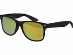 Balinco Sonnenbrille UV400 CAT 3 CE Rubber mit Federscharnier für Damen & Herren schwarz/gelb