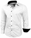 Baxboy Herren-Hemd Slim-Fit Bügelleicht Langarm R-44 Grau