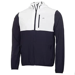 Herren Farbblock Ultra Lite Golf Jacket - Marine/Weiß - M