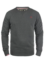 !Solid Benn O-Neck Herren Sweatshirt Pullover Pulli Mit Rundhalsausschnitt Med Grey (8254)
