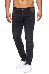 Slim Fit Herren Styler Look Stretch Jeans Hose Denim 16533 Schwarz 32/32