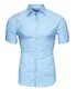 Kayhan Herren Uni Kurzarm Hemd Hellblau (M)
