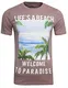JACK & JONES Phone Freizeit/Sport/Club T-Shirt mit Strand Aufdruck Print(Deauville,M)