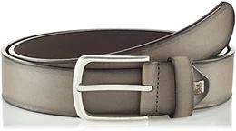 The Art of Belt Herren-Leder-Gürtel, Herren-Gürtel, Vollrindleder Effekt, Unisex, grau, Größe/Size:90, Farbe/Color:grau
