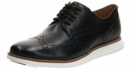 COZ7W # Herren Original Grand Wingtip Oxfords Schnürhalbschuhe, Schwarz (Black Leather/White Black/White), 41.5 (8.5 US)