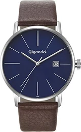 Herren Analog Quarz Uhr mit Leder Armband G42-012
