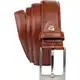 LINDENMANN Leder-Gürtel Herren 35 mm breit, Gürtel Herren Vollledergürtel, cognac/grau/weiss, Größe/Size:100, Farbe/Color:braun