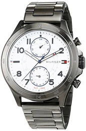 Herren Analog Quarz Uhr mit Edelstahl beschichtet Armband 1791341