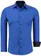 J''''S FASHION Herren-Hemd - Vergleichssieger 2019* - Slim-Fit - Langarm-Hemd - Bügelleicht - EU Größen: S bis 6XL - Royalblau M