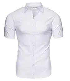 Herren Kurzarm Hemd Caribic Weiss (M)