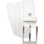 LINDENMANN Leder-Gürtel Herren 35 mm breit Vollledergürtel cognac/grau/weiss