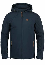 Jonas Herren Softshell Jacke Funktionsjacke Übergangsjacke Mit Abnehmbarer Kapuze Und Fleece-Futter, Größe:S, Farbe:Navy (400)
