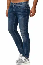 Slim Fit Herren Styler Look Stretch Jeans Hose Denim 16533 (31W / 32L, Blau-1)