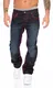 Rock Creek Herren Designer Denim Jeans Hose Dicke zier nähte NEU RC-2092, 40W / 34L, Schwarz