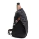 Neuleben Wasserdicht Schulterrucksack aus Canvas Vintage Unisex Herren Klein Sling Rucksack Schultertasche Umhängetasche Outdoor Sport Freizeit (Schwarz)