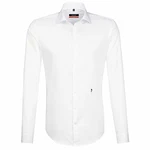 Seidensticker Herren Business Hemd Slim Fit Kent-Kragen Weiß