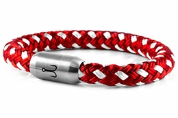 ® Segeltau Armband MAKRELE 2.0'' rot Weiss, 21.0